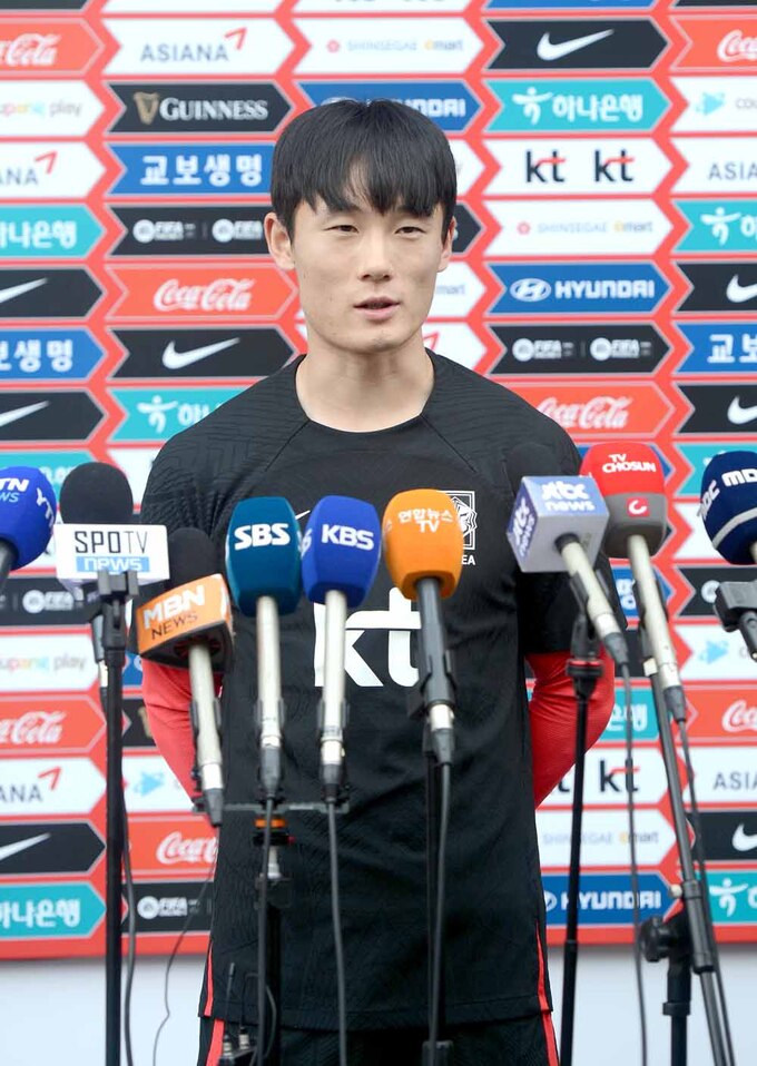 [SW포토]2022항저우아시안게임 축구대표팀 엄원상