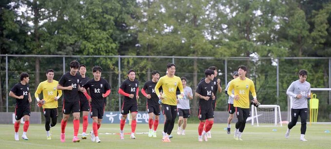 [SW포토]훈련시작하는 아시안게임 축구대표팀