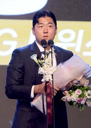 [SW포토]LG 송승기의 수상소감