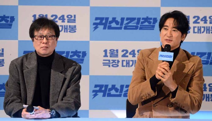 [SW포토]영화'귀신경찰' 김영준 감독과 배우 신현준