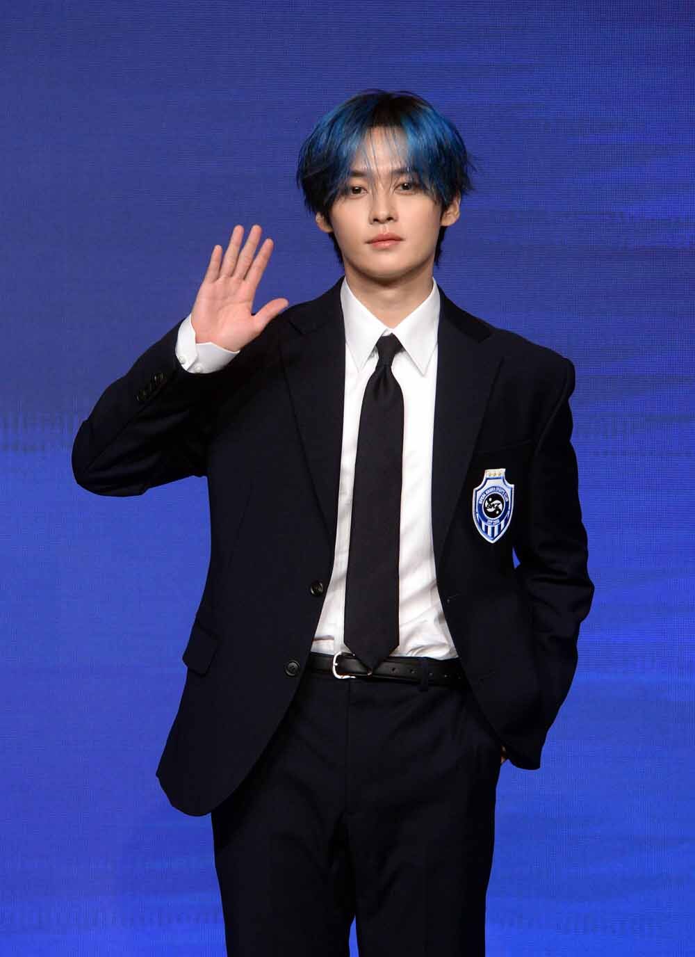 [SW포토]스트레이 키즈 리노,'멋스러운 푸른 머리카락'
