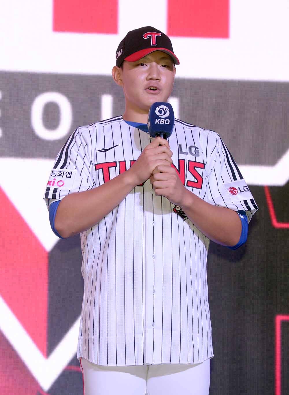 [SW포토]소감 발표하는 LG 양우진