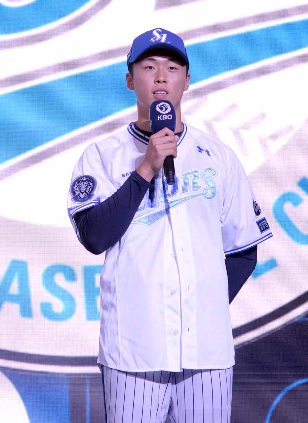 [SW포토]소감 발표하는 삼성 이호범