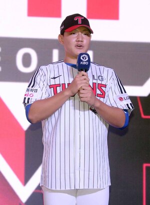 [SW포토]소감 발표하는 LG 양우진