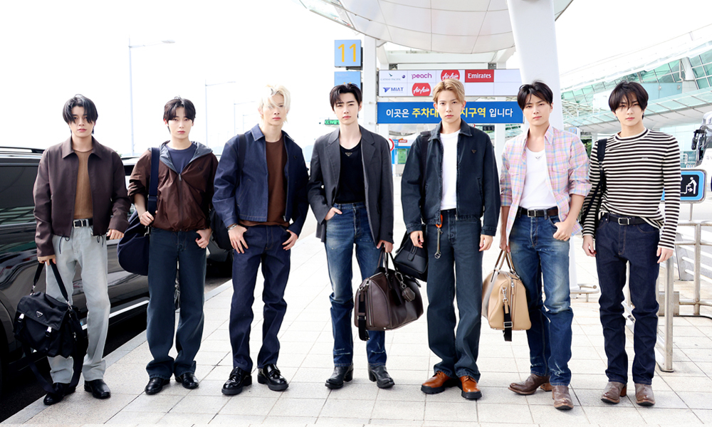 엔하이픈, 패션쇼 참석 차 출국 ‘완벽 비주얼 합’