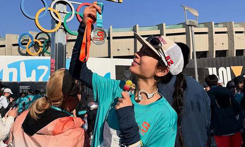 안은진, 10km 마라톤 완주 인증