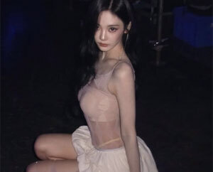 “핏이 미쳤다” 닝닝, 시스루 의상 공개하자마자 화제