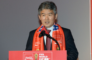 [SW포토] 인사말하는 대한축구협회 김승희 전무