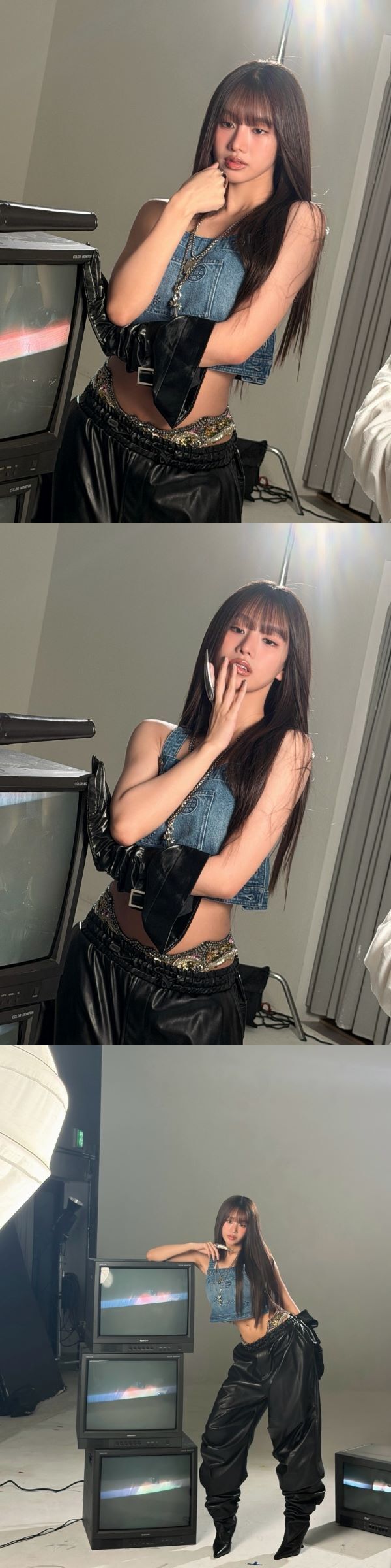 나띠가 화보를 촬영하며 다양한 포즈를 선보였다. 사진 출처=나띠 인스타그램 계정