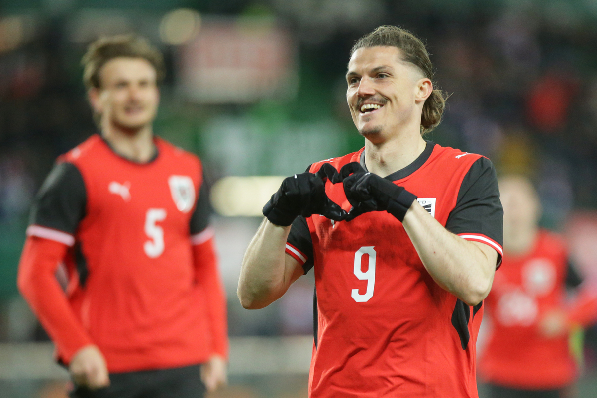 마르첼 자비처가 1일 한국과의 평가전에서 후반 3분 선제골을 넣은 뒤 세리머니를 하고 있다. 사진=AP/뉴시스