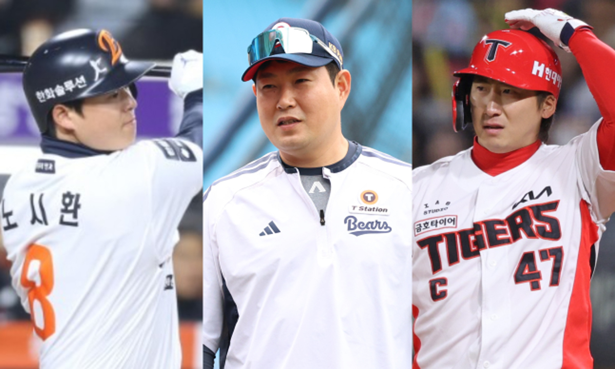 노시환·양의지·나성범, 어색한 침묵