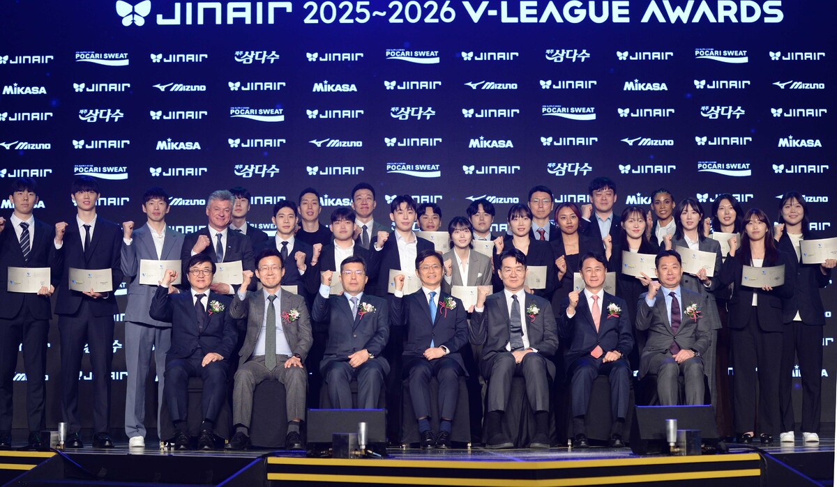 [SW포토] 프로배구 영광의 수상자들