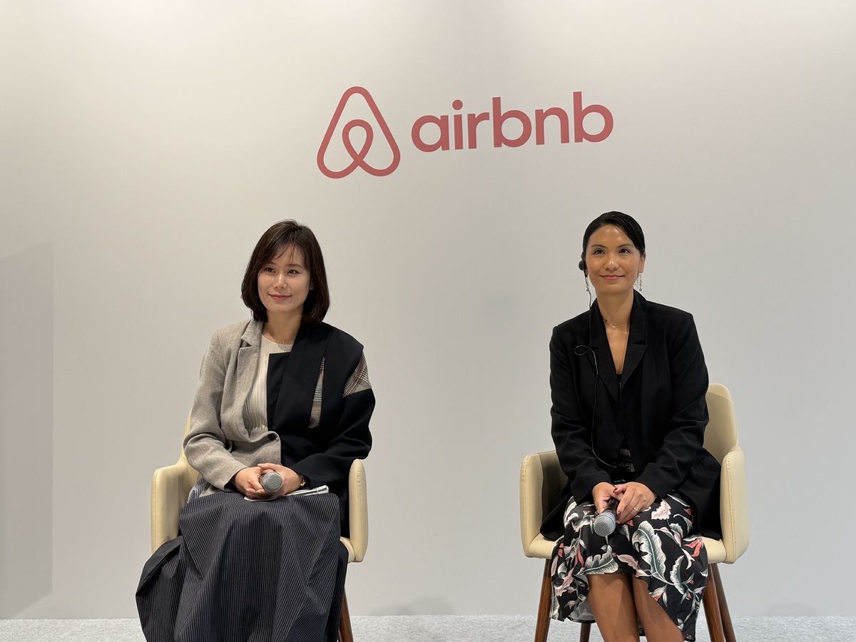 서가연 에어비앤비 코리아 컨트리 매니저(왼쪽)와 샤론 챈 에어비앤비 아시아태평양 지역 커뮤니케이션 총괄이 28일 미디어 간담회에서 질의응답 시간을 갖고 있다. 이화연 기자