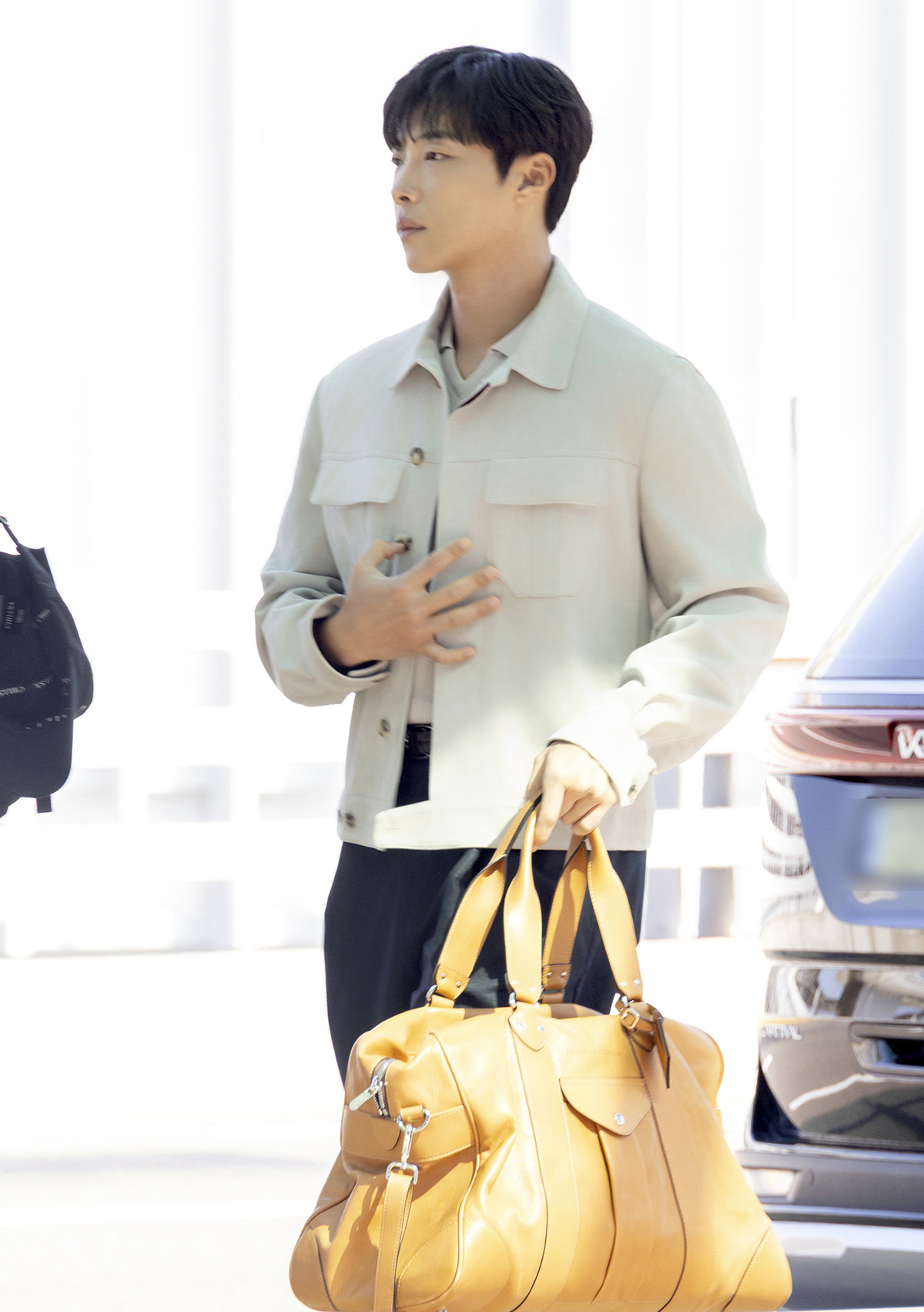 배우 우도환 출국길. 자료=브루넬로 쿠치넬리 제공