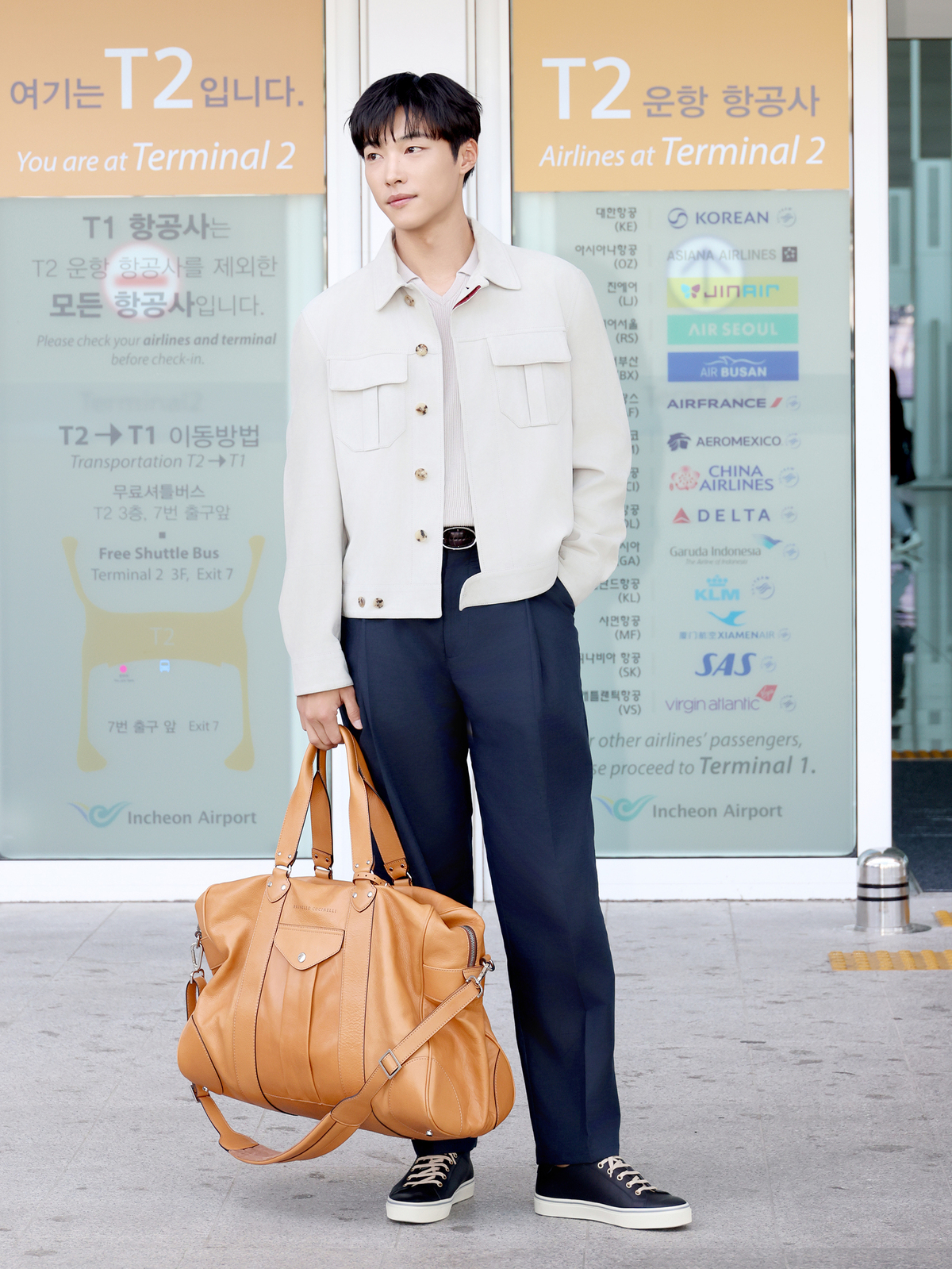 배우 우도환 출국길. 자료=브루넬로 쿠치넬리 제공