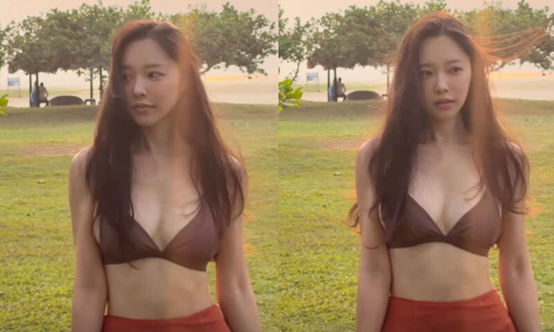 ‘박성광♥’ 이솔이, 비키니 입고 자연 속 여유 만끽