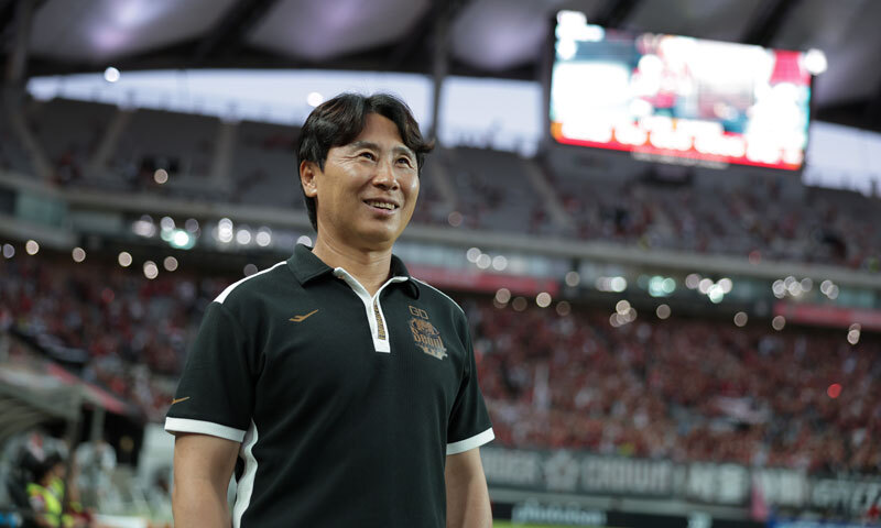 김기동 FC서울 감독이 미소짓고 있다. 사진=한국프로축구연맹 제공